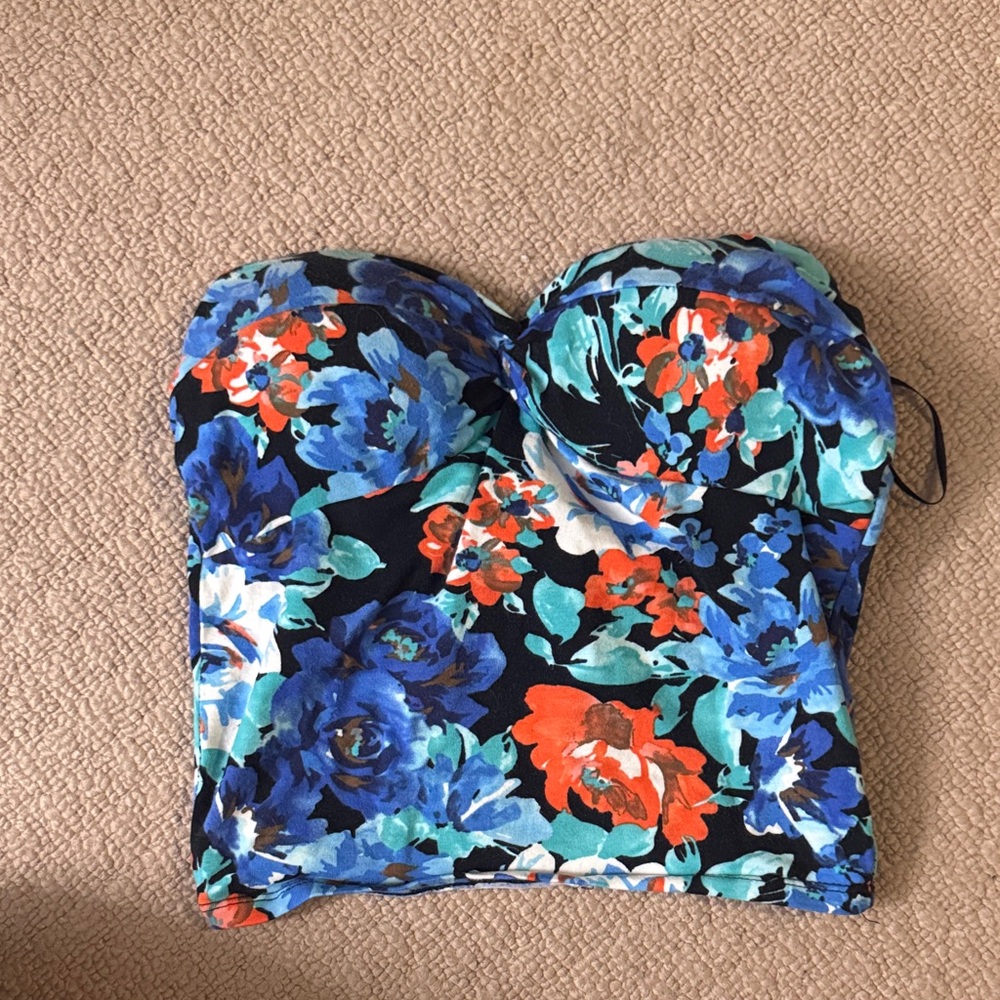 Floral Strapless Tank Top